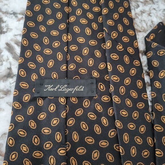 Karl Lagerfeld mens tie 100% silk made USA - Picture 4 of 7